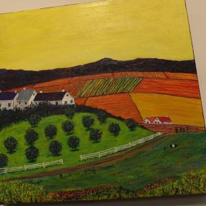 “When the Cows Come Home,” acrylic, Charles Asbury