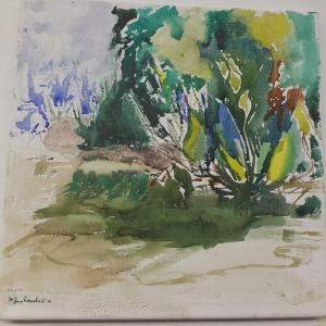 “Vernal Pool,” watercolor, M. Jane Rosenfield