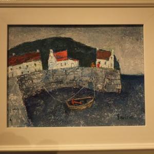 “Harbor Near Crail, Scotland” by William Irvine, 12 x 15” oil
