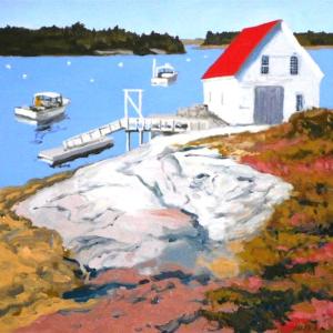 “Red Roof,” John Butke 12’ x 12”
