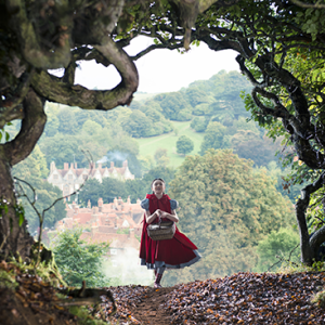 Little Red Riding Hood (Lilla Crawford) begins her journey “Into the Woods.” The fantasy musical opens at The Harbor Theatre Friday, Jan. 9 at 7 p.m. and continues Jan. 10, 11, 14 and 15.