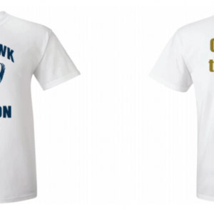 An image of the front and back of T-shirts which will go on sale Thursday, Feb. 12 to help raise money for the School Spirit Challenge. $10 each and available in the Boothbay Region High School main office. Courtesy of Boothbay Region High School