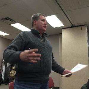 Planning Board Chairman Mike Tomko presents at the Feb. 23 selectmen meeting. KATRINA CLARK/Boothbay Register