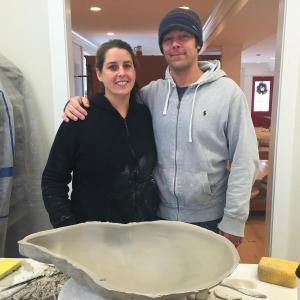 Alison Evans and husband Chris Fritz in their new Boothbay Harbor showroom/studio. File photo