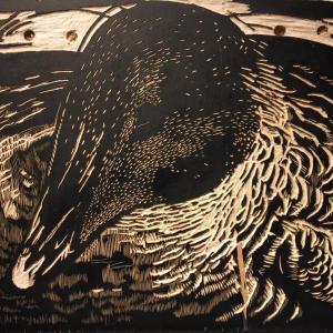 R. Keith Rendall woodcut