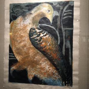 “Ptarmigan,” oil on Kitkata paper, R. Keith Rendall
