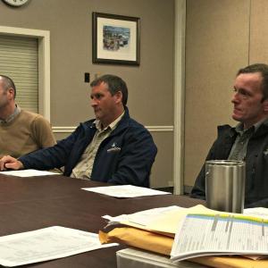 Representatives of BRAS at the Boothbay Harbor budget committee meeting March 11. From left: Scott Lash, Rob Ham, and Steve Lewis. KATRINA CLARK/Boothbay Register