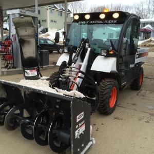 Boothbay Harbor’s brand new 2015 Bobcat Toolcat 5600 G-Series, capable of carrying a one-ton payload. Frosty beware. MIKE MARR/Boothbay Register