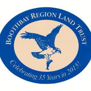 Receive this colorful decal when you make a gift of any amount to Boothbay Region Land Trust. Courtesy of BRLT