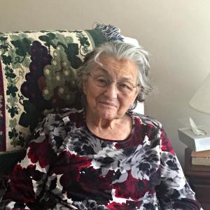 Peggy Frantz, 81, sits in her chair in her room at Hodgdon Green in Damariscotta. KATRINA CLARK/Boothbay Register