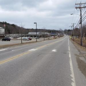 The crosswalk between the school property and Boothbay Region YMCA. KATRINA CLARK/Boothbay Register