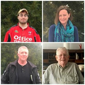 Candidates running for the two-year selectman’s seat are, clockwise from top left, Chris Haskell, Tricia Warren, Palmer Payne and Linc Sample. KATRINA CLARK/Boothbay Register