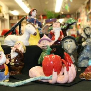 Clay characters from Snow White