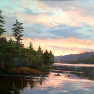 “Lake Symphony” an oil by new Saltwater Artists Gallery member Mary Buergin, of Portland Springs, will be on display for the start of the 2015 season. Other new members are Anita Roelz of Woolwich and Renee Lammers of Bucksport. Courtesy photo “Lake Symphony” oil by Mary Buergin