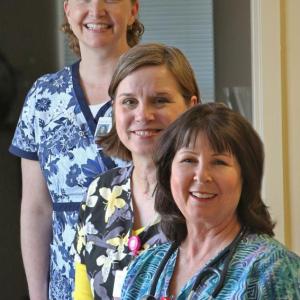 You don’t have to be sick to talk to a nurse on “We Care Day” at the Boothbay Region YMCA in Boothbay Harbor and the Central Lincoln County YMCA in Damariscotta on May 11. Come meet LincolnHealth nurses and have your blood pressure checked, review your medications with a registered pharmacist, receive a free medication reference kit, learn about advanced directives, how to access your medical records online, learn about paramedicine, and about local physicians. Pictured are, from left, Katrina Pendexter, RN, Nikki Lewis, RN, Lisa Conn, RN. Courtesy photo