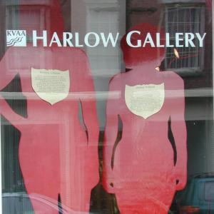 Silent Witnesses in the Harlow Gallery window 2005