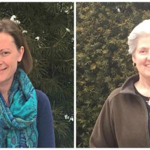 Boothbay Harbor’s new selectman, Tricia Warren, left, and re-elected selectman Wendy Wolf, right. KATRINA CLARK/Boothbay Register