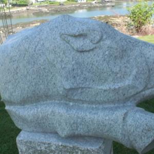 “Wart Hog” in granite by Don J. Meserve