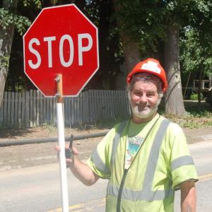 Robert Vachon on the job on Federal Street in Wiscasset. ART MAYERS/Boothbay Register