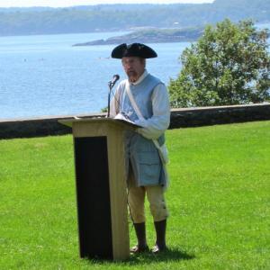 Colonial Pemaquid will be the site for a 239th anniversary reading of the Declaration of Independence by living history interpreter Don Loprieno. Courtesy of Peggy Farrell