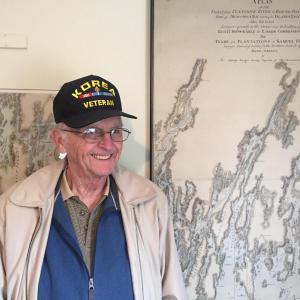Ron Orchard, chairman of the Southport Historical Society Museum Trustees, is pictured with the Sproule map. Courtesy of Jim Singer