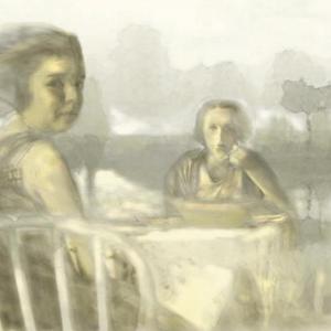 Petrea Noyes’ hauntingly beautiful “Breakfast” (38”x36”) is included in her solo abstracts show running through July 1 at River Arts. Courtesy of Grace Goldberg “Breakfast” Petrea Noyes