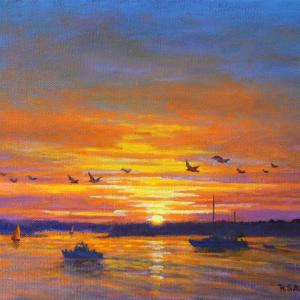 Ronald Salter’s works, such as the one above, will be displayed at the Boothbay Harbor Memorial Library July 1-30. Courtesy of BHML