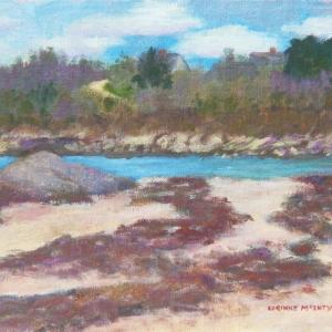 “Seaweed at Hendricks Head Beach,” Oil, 8" x 10” by Corinne McIntyre