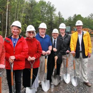 Pictured at the groundbreaking are, from left: LincolnHealth President and CEO James Donovan, LincolnHealth Senior Vice President of Home Health and Senior Living Judy McGuire, St. Andrews Village Executive Director Wendy Roberts, Wesley Zimmerli, the Rev. Dr. Robert Zimmerli, Laurie Zimmerli and LincolnHealth Chairman of the Board Jeff Curtis. Courtesy of Alan Crowell