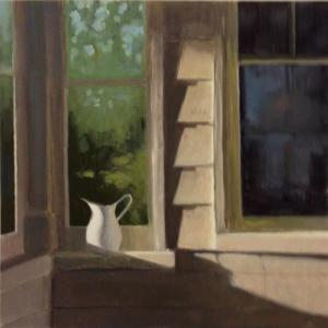 Alice Kirkpatrick’s “White Pitcher” is one of the artist’s works in an exhibition with Jean Beal at River Arts through July 29. Courtesy of River Arts Alice Kirkpatrick