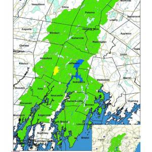 The proposed merged nonprofit super group could encompass 7,000 acres in the Midcoast. Courtesy illustration
