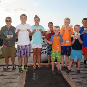 The youth mackerel and pollock winners at the Boothbay Region Fish & Game Association Saltwater Fishing Tournament, which took place Aug. 8-9. Courtesy of Steve Rubicam
