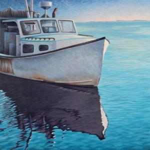 “Evening Home,” by Will Kefauver, just one of the artist’s works in his new exhibition at Savory Maine this month. Courtesy of Grace Goldberg Will Kefauver