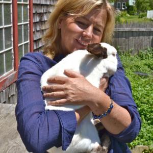 Quan Meyers, Walpole children’s author and bunny rescuer. Meyers’ first book, “Silly Pilly, Lilly and Mr. Wally,” is illustrated by local artist Tom Block. Courtesy of the author Quan Meyers