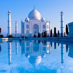 Steve Demeranville’s international photography will be on display during the month of September at the Boothbay Harbor Memorial Library. This photograph is entitled “Reflecting Pool Taj Mahal.” Courtesy of Steve Demeranville Steve Demeranville