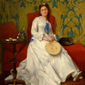 Albert Rosenboom’s, “Contemplation,” oil on panel, 20 by 14 1/2 inches, is one of the works in the new show at the Wiscasset Bay Gallery opening Saturday, Aug. 8. Courtesy of the gallery Albert Rosenbloom’s “Contemplation”