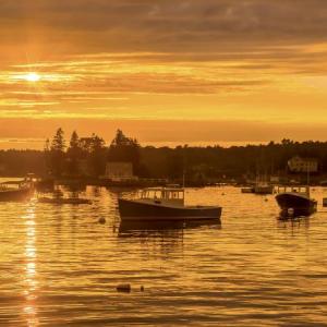 Sunset over Boothbay Harbor on Aug. 15. Courtesy of Michael Leonard