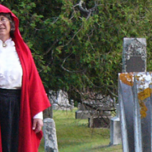 In addition to town walking tours, The Lady in the Red Cloak Haunted History Tours also offer cemetery tours. Courtesy photo Lady in the Red Cloak