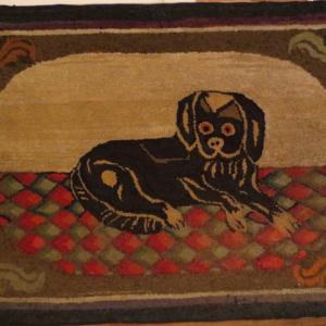 Antique hooked rugs from the Chapman-Hall House collection are on view weekends until Oct. 4. Courtesy of Christine Hopf-Lovette