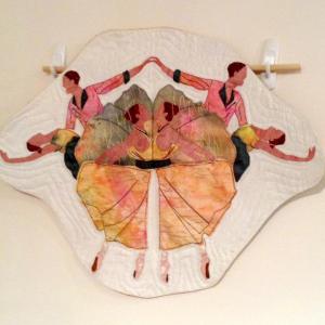 Merrie Handfinger’s “Quilt Dancers.” The New York artist will be hosted by the Kefauver Studio Gallery for the final “Guests on the Lawn” series. Courtesy of Will Kefauver NY artist Merrie Handfinger