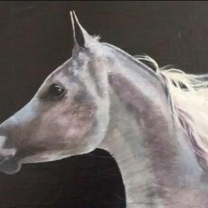 "Phantom Pony," one of Dana Groff's works included in his exhibition as October Artist of the Month at Boothbay Harbor Memorial Library. Courtesy of Caroline Roberts Dana Groff