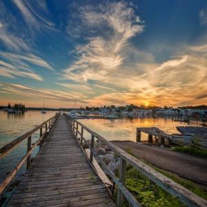 A mid-June sunset over Boothbay Harbor. Courtesy of Micheal Leonard