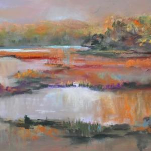 Kim Skillin Traina’s “Eddy Marsh” is among her works featured in The Lincoln Home exhibition occurring during the Twin Villages ArtWalk in Newcastle and Damariscotta Sept. 18 from 4-7 p.m. Courtesy of the artist “Eddy Marsh,” Kim Skillin Traina