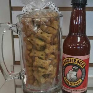 Dog beer and sausages are part of the festivities during the week-long Dogtoberfest at The Animal House in Damariscotta. Courtesy of Aubrey Martin