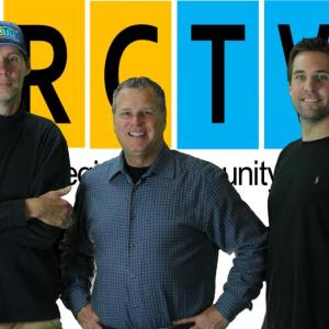 Jonne Trees, left, Randall Adams and Ryan Leighton of BRCTV in Boothbay Harbor. Courtesy of Ryan Leighton