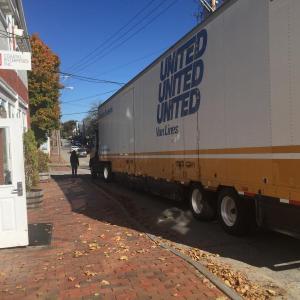 A moving van sits outside a CEI building at 36 Water Street in Wiscasset on Oct. 15. SUSAN JOHNS/Wiscasset Newspaper CEI, Coastal Enterprises
