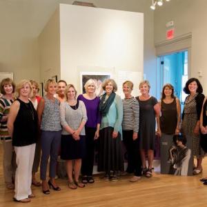 Getting ready for the sale/fundraiser for New Hope For Women (NHFW) last month, from left, are: Margaret Roche, Nancy Braun, Sondra Hartley, Pam Kenniston, Liz May, NHFW Board Member Lauren Kenniston, Marilyn Scott, Susan Schor of Eileen Fisher, Barbara Matton, Otty Merrill, Lisa Breheny, Meg Klingelhofer of NHFW and Kristi Braun of NHFW. Courtesy of www.blissfoto.net