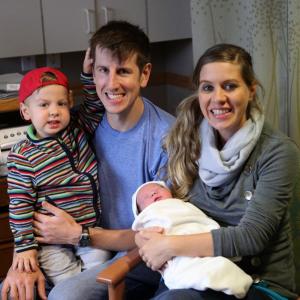 Edward Eichler and Timea Hajdu traveled from GuangDong China with son Tommy, 3, (left) so David could be born on the Miles Campus of LincolnHealth. Tommy was also born at LincolnHealth. Courtesy photo