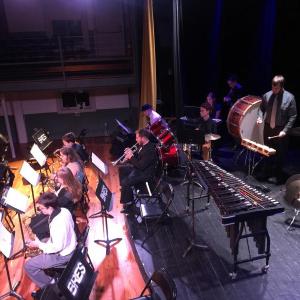 The Seahawk Symphonic Band performs “Cantina” from Star Wars Episode IV, with music teacher Mark Phillips joining in on trumpet. KATRINA CLARK/Boothbay Register