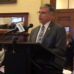 Sen. Chris Johnson, D-Somerville, argues for LR 2378 during the Legislative Council’s meeting on Thursday. Senate Democratic Office courtesy photo